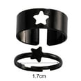 thumbnail image 5 of UDIYO 2Pcs/Set Adjustable Couple Rings Heart/Moon/Star/Dolphin Shape Jewelry Creative Exquisite Open Rings for Gifts, 5 of 7
