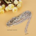 thumbnail image 4 of DIY 3 Rows Diamond Mesh Wrap Roll Crystal Rhinestones Ribbon Decoration (Silver), 4 of 10