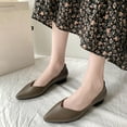 thumbnail image 4 of Lovskoo 2024 Women's Flats Shoes Pointed Toe Heels Chunky Low Heels Shoes Solid Color Office Lady Pumps Dress Shoes Brown, 4 of 8