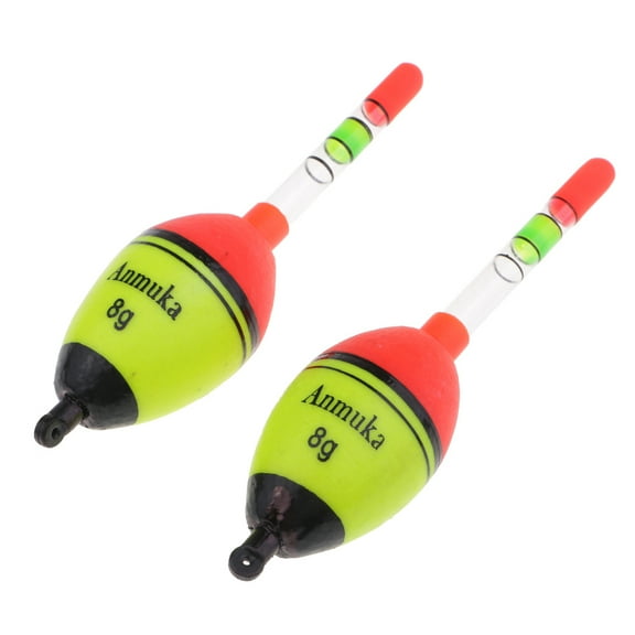 2pcs Luminous Fishing Float Vertical Rock Fishing Buoy Bobber 8g