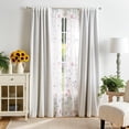 thumbnail image 4 of Martha Stewart Martha's Garden Print 95" Poletop Curtain, Multi, (Set of Two), Adult, 4 of 6