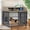 Gray, variant on 44'' Heavy Duty Large Dog Crate for Large Medium Dog with Lockable Wheels, Wooden Dog Crate Dog Kennel, End Table Crate with Double Layer Storage