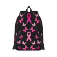 thumbnail image 2 of Rateoe Breast Cancer Pattern Canvas College Laptop Backpack,Travel Daypack,Durable Rucksack Travel Notebook Bag School Backpack Book Bag for Men Women-Small, 2 of 7