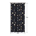 thumbnail image 5 of Dark Blue Sun Moon Cloud Star Pattern Shower Curtain 36"x72" ,Bathroom Decorative Shower Curtains Set with 12 Hooks,Modern Waterproof Washable Shower Curtain, 5 of 6