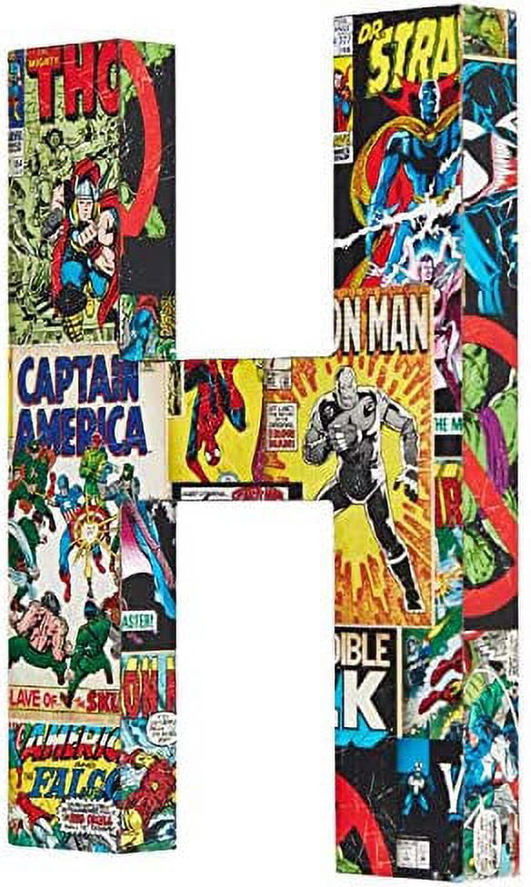 Marvel Retro Comics Wall Art Multicolor Wood Decoration