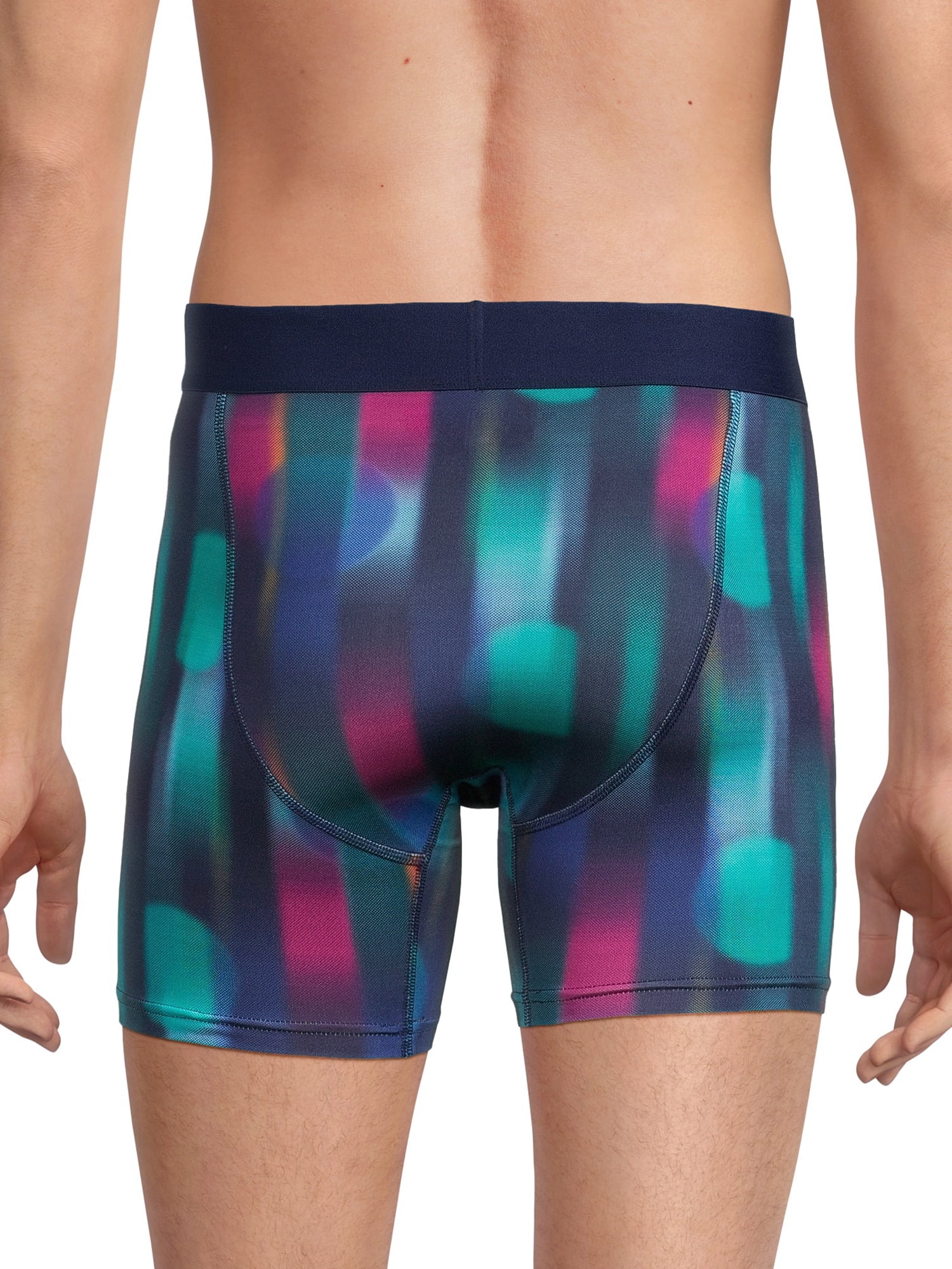 No Boundaries Men's Tag-Free Printed Stretch Boxer Briefs, 3-Pack, Sizes S-3XL