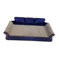 thumbnail image 4 of Rascador para gatos Sofá cama y rascador de cartón para gatos Salón de cartón Azul, 4 of 9