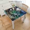 thumbnail image 2 of BANET  Tablecloth, Portrait with Digital Effect King of Forest Illustration, Rectangular Table Cover for Dining Room Kitchen Decor White, 2 of 7