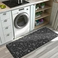 thumbnail image 3 of Black White Gothic Crystal Ball Bird Bat Pattern Kitchen Rug Mat,Kitchen Runner Rugs Non Skid Washable,Decorative Kitchen Floor Mats for Kitchen,Sink,Laundry,17"x47.2", 3 of 7