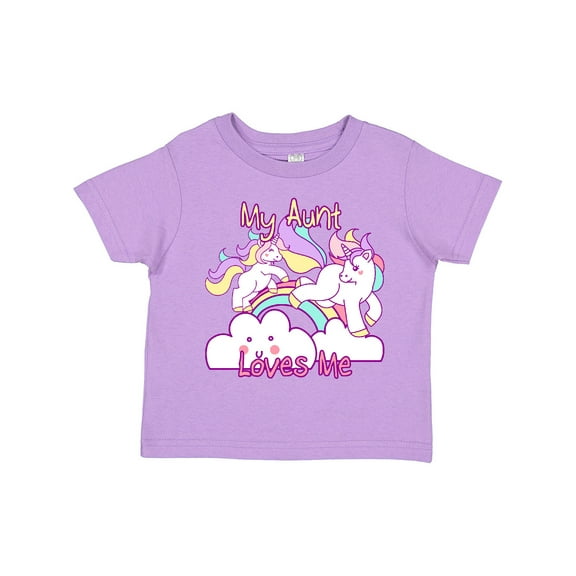 Inktastic My Aunt Loves Me Unicorn Girls Toddler T-Shirt