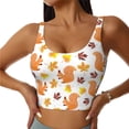 thumbnail image 2 of Picia Cartoon Squirrel Sports Bra for Women,Padded Strappy Sports Bras Medium Support Yoga Bra with Removable Cups,Running Yoga Bra-Medium, 2 of 9