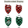 thumbnail image 6 of Christmas Dog Bandanas 2 Pack Buffalo Plaid Merry Christmas Dog Bandanas for Boy Girl Holiday Seasonal Pet Scarf X-Large, 6 of 6