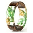 thumbnail image 1 of Bague en Résine de Bois Fait Main Cadeau d'Anniversaire pour Femmes, J, 20mm, 1 of 6