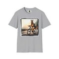 thumbnail image 4 of Road Bike German Shepherd Unisex Softstyle T-Shirt, 4 of 10
