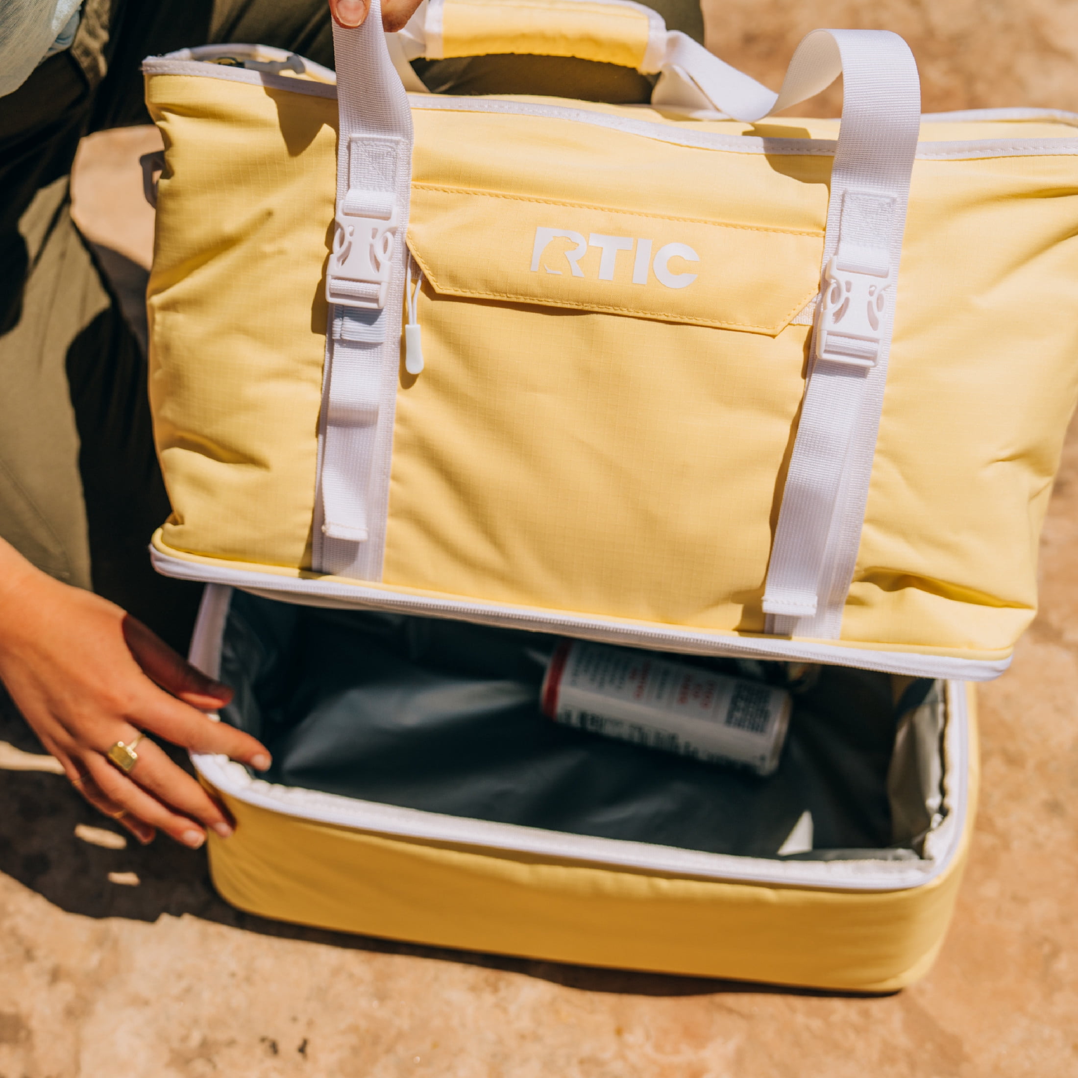 RTIC 24-Can, 25 Ltr, 2-in-1 Chillout Bag, Hybrid Cooler Bag with Cooler Compartment, Olive