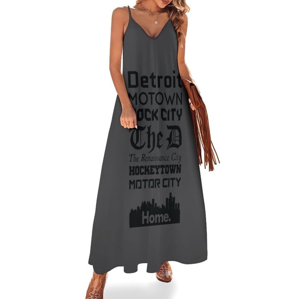 Detroit Is My Home - Vestido sin mangas Black Edition Vestidos de noche elegantes para mujer 2024 Vestidos de fiesta
