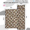 thumbnail image 5 of Brown and Beige Leopard Print Teens Toddler Nap Mat with Pillow, Sleeping Mat Bag for Preschool Daycare 60"x20", 5 of 6
