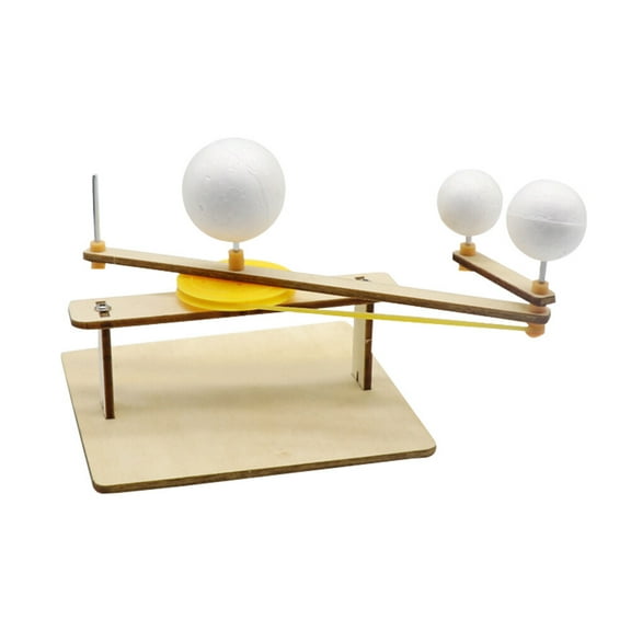 Wooden Sun Earth Moon Model for Astronomy Teaching, Kit, Educational Solar System Learning Tool