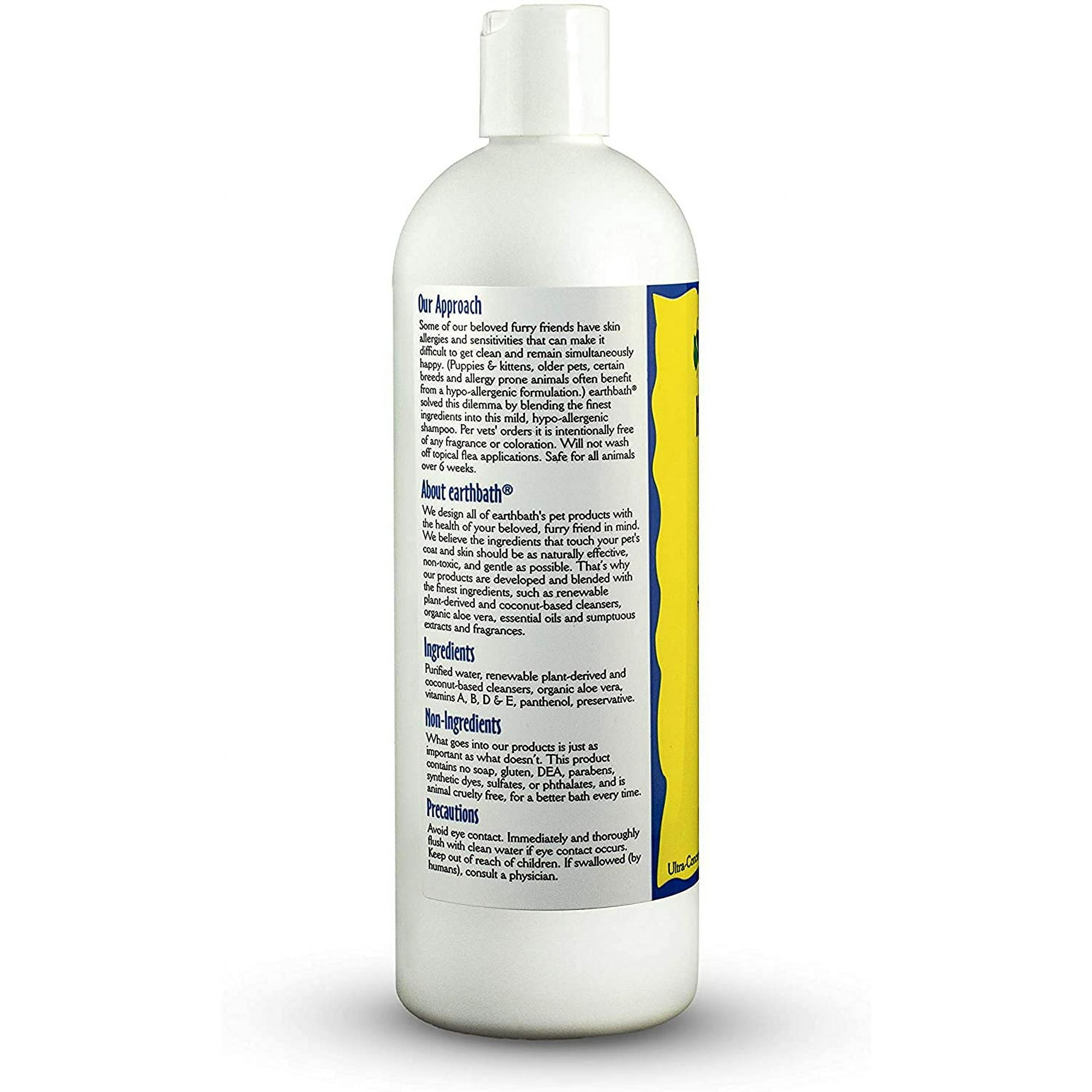 Fragrance Free Hypoallergenic Dog Shampoo 16 oz Gentle Pet Shampoo for Sensitive Allergies Made in USA Pack of 2