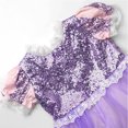 thumbnail image 6 of Girls Rapunzel Princess Dress Halloween Christmas Birthday Party Ball Gown With Accessories, 6 of 7