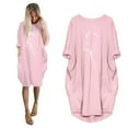 thumbnail image 2 of QIPOPIQ Robes pour Femmes avec Poches Manches Courtes Chandail Ample Imprimé Robe d'Été Mini-Robe Aubaines 2023, 2 of 4