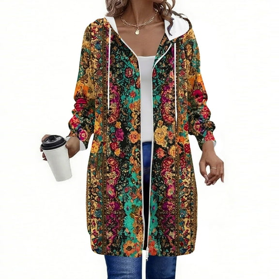 Womens Tops Hooded Pocket Zipper Long Sleeved Casual Loose Solid Color Fleece Sweatshirt Long Jacket Yellow M,Blouse for Women