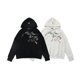 thumbnail image 1 of (Recomendación de producto nuevo de 2023) Jersey con capucha con estampado de letras de humo ANGELS, sudadera holgada informal para hombres y mujeres con pechoNegro, 1 of 5