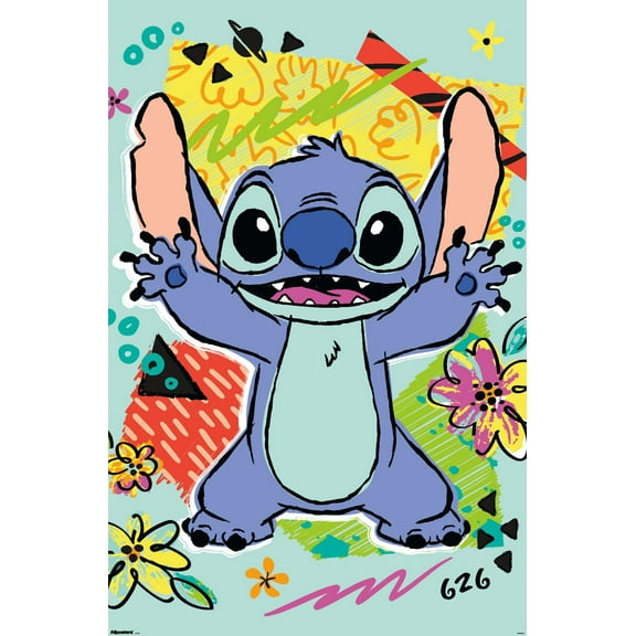 Disney Lilo and Stitch: Pattern Clash - Stitch Wall Poster, 22.375" x 34"