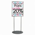 thumbnail image 2 of M&T Displays Metal Oval Info Board Silver 18x24 Inches Slide-In Poster Sign Holder 1 Tier Double Sided Floor Standing Pedestal Advertising Display with Backing and Anti-Glare PET Cover, 2 of 6