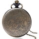 thumbnail image 4 of Reloj de bolsillo de cuarzo de bronce nórdico blanco triangular de regalo vintage para hombre, 4 of 4