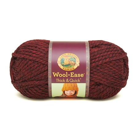 UPC: 0023032641430 | Lion Brand Wool-Ease Thick & Quick Super Bulky Acrylic Wool Blend Red Yarn 108 yd