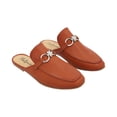 thumbnail image 1 of Flat Mule Tipo Mocasín Punta Cuadrada Para Mujer Color Camel Platonia ANDARES-03-CAMEL, 1 of 5