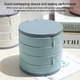thumbnail image 2 of Deeceymbur Rotating Earring Storage Box Jewelry Organizer with Multiple Compartments Display Case Travel Compact Holder for Studs Hoops, 2 of 5