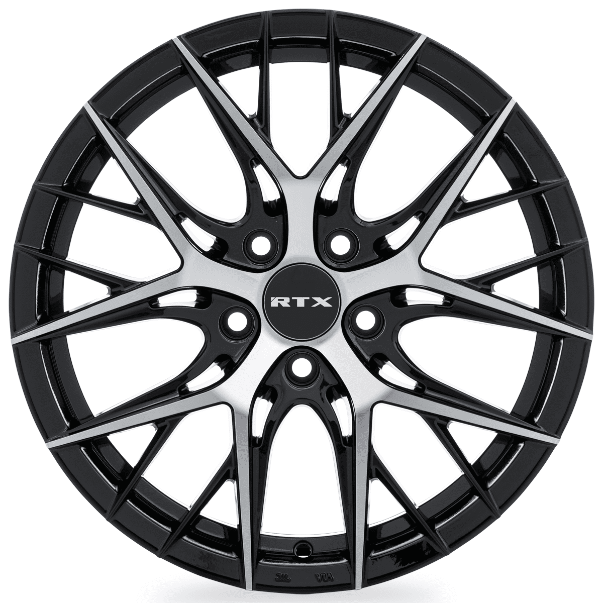RTX Valkyrie 18x8 5x112 ET38 CB66.6 Gloss Black Machined Wheel