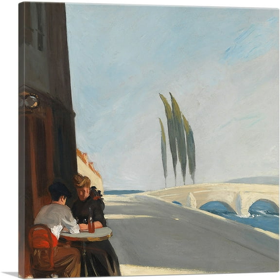 ARTCANVAS Le Bistro 1909 Canvas Art Print by Edward Hopper - Size: 18" x 18" (0.75" Deep)