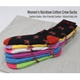 thumbnail image 5 of 6-Pairs Glory Max Women's Assorted Colors Bowknot Design Casual Cotton Crew Socks Size 9-11, 5 of 5