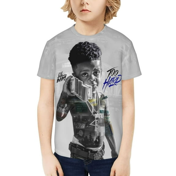 Lil Baby 4pf Kids T-Shirt 3d Printed Graphic T-Shirts Boys And Girls Short Sleeve Shirts For Youth Kids X-Small