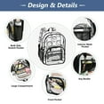 thumbnail image 4 of ALAZA Clear Backpack Basketballs-z1 PVC Transparent BookBag, 4 of 7