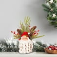 thumbnail image 6 of Christmas Tree 13.77inch Christmas Table Decoration Red Christmas Centerpieces for Tables Mini Christmas Tree Artificial Plants Pines Needles Pines Cones Berries Decoration for Mantel Decor, 6 of 7