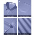 thumbnail image 4 of sogami Mens Oxford Button Up Shirt Casual Long Sleeve Cotton Dress Shirt For Men, 4 of 5
