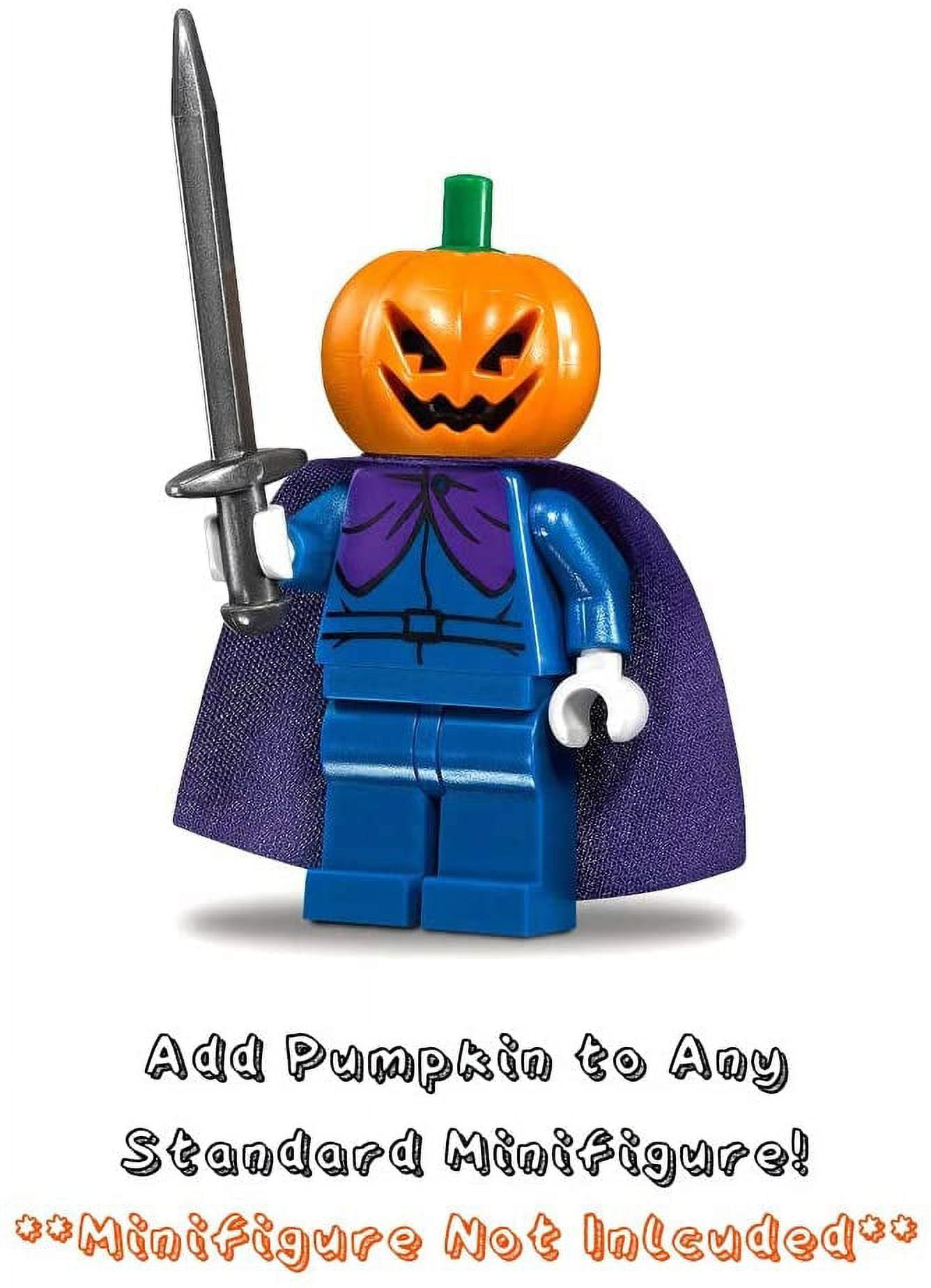 LEGO Halloween Pumpkin with Green Stem Jack O Lantern Headgear Minifigure Accessory Pack of 4 Walmart