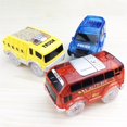 thumbnail image 4 of stanreset 3 pcs/set Track Car Includes Red Bus Blue Police and Yellow Truck Cars with 5 LED Lights, 4 of 6