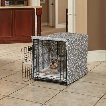 MidWest Homes for Pets, 30-inch Dog Crate Cover, QuietTime Defender Series Covella Crate Cover, Gray