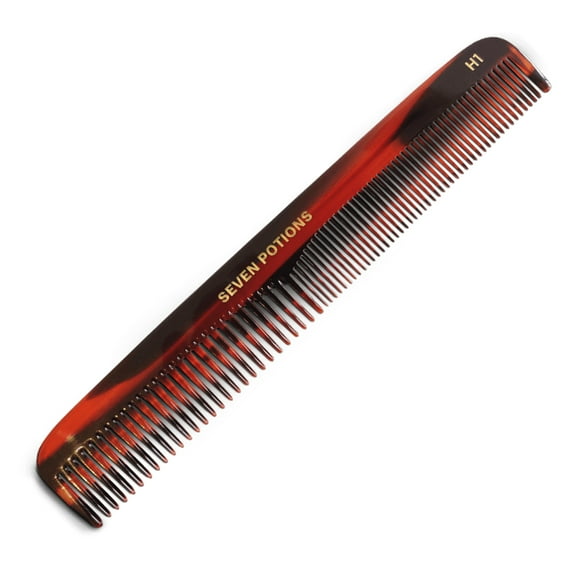 Hair Comb For Men 7.1 inch Fine and Coarse Tooth For Hair Beard And Moustache Hand Made and Sawcut (Hair Comb H1)