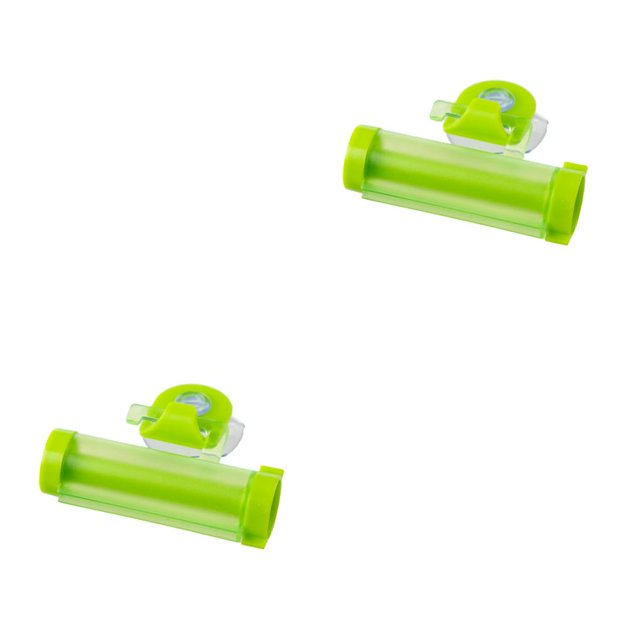 Maytalsory Plastic Rolling Squeezer Toothpaste Dispenser Tube Partner Sucker green 2Set