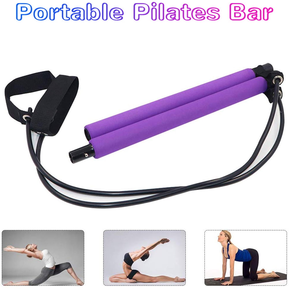 Portable Pilates Bar Kit with Resistance Band Exercise Pilates Bar with Foot Loop Body Workout Toning Bar Walmart