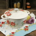 thumbnail image 2 of The Pioneer Woman Vintage Floral Enameled Cast Iron 3-Quart Dutch Oven, 2 of 9
