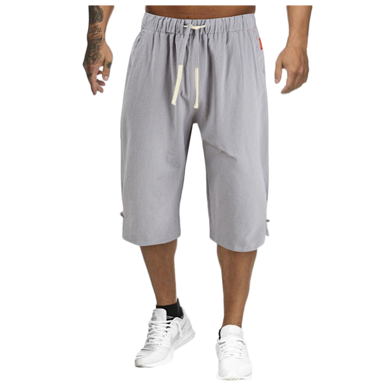 Mens Shorts Casual Shorts Linen And Summer Trousers Pants Solid Cotton  Color Cropped Men'S Casual Men'S Pants - Walmart.com