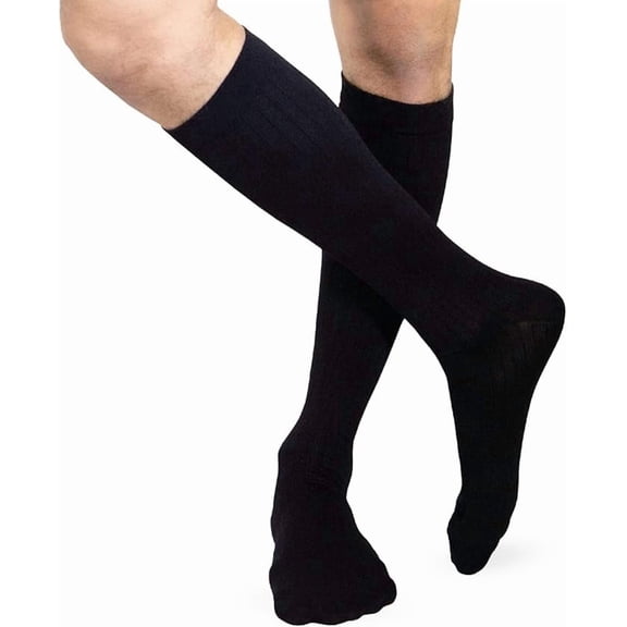 Heelbo Compression Socks for Men and Women, 15-20mmHG, Black, XXL