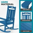 thumbnail image 4 of Ciokea Outdoor Rocking Chair All-Weather HDPE Oversize Porch Rocker Chairs for Patio Garden Backyard, Navy, 4 of 8